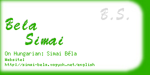 bela simai business card