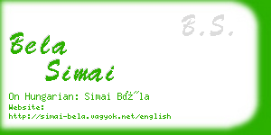 bela simai business card